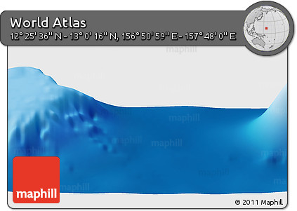 Physical Panoramic Map of the Area around 12° 42' 56" N, 157° 19' 29" E