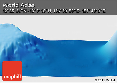 Physical Panoramic Map of the Area around 12° 42' 56" N, 157° 19' 29" E