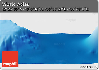 Physical Panoramic Map of the Area around 12° 42' 56" N, 157° 19' 29" E