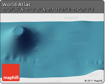 Satellite 3D Map of the Area around 12° 42' 56" N, 158° 10' 30" E