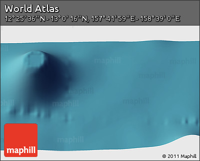 Satellite 3D Map of the Area around 12° 42' 56" N, 158° 10' 30" E
