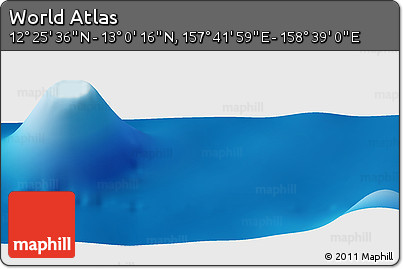 Physical Panoramic Map of the Area around 12° 42' 56" N, 158° 10' 30" E