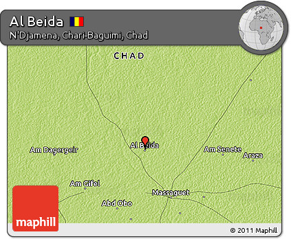 Physical 3D Map of Al Beida