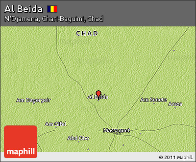 Physical 3D Map of Al Beida