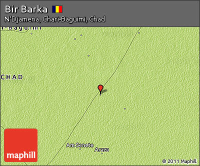 Physical 3D Map of Bir Barka