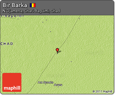 Physical 3D Map of Bir Barka