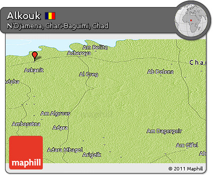 Physical Panoramic Map of Alkouk