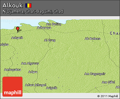 Physical Panoramic Map of Alkouk