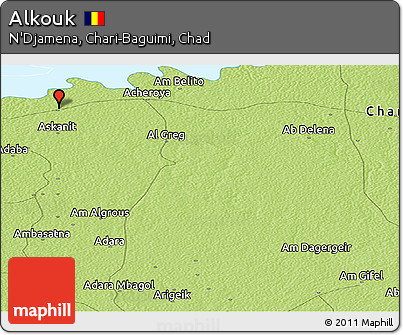 Physical Panoramic Map of Alkouk