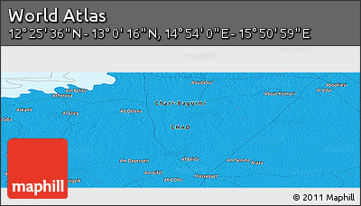 Political Panoramic Map of the Area around 12° 42' 56" N, 15° 22' 30" E