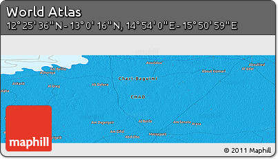 Political Panoramic Map of the Area around 12° 42' 56" N, 15° 22' 30" E