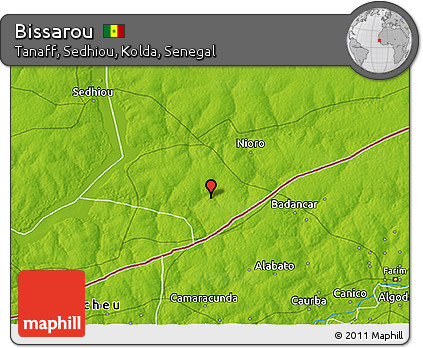 Physical 3D Map of Bissarou