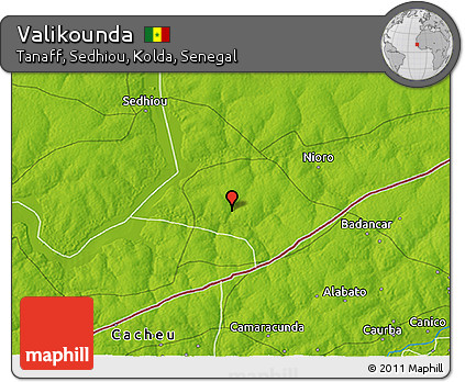 Physical 3D Map of Valikounda