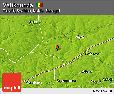 Physical 3D Map of Valikounda