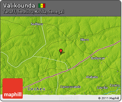 Physical 3D Map of Valikounda