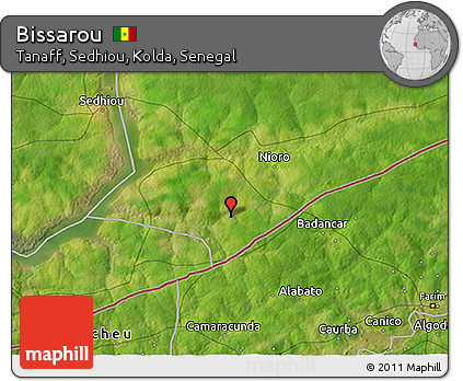 Satellite 3D Map of Bissarou