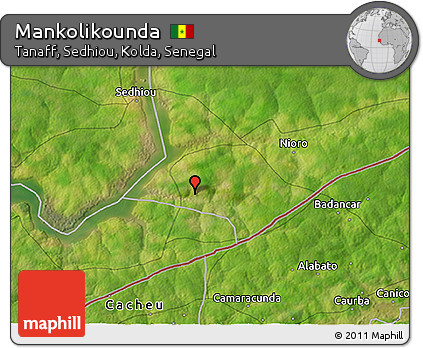 Satellite 3D Map of Mankolikounda