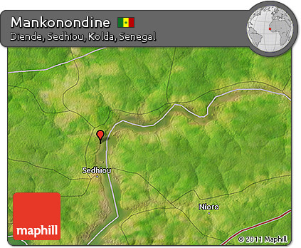 Satellite 3D Map of Mankonondine