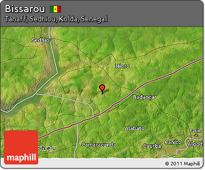 Satellite 3D Map of Bissarou