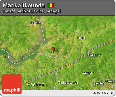 Satellite 3D Map of Mankolikounda