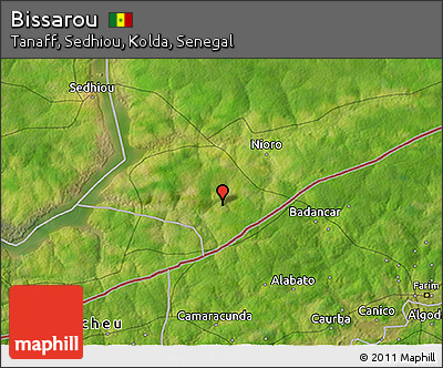 Satellite 3D Map of Bissarou