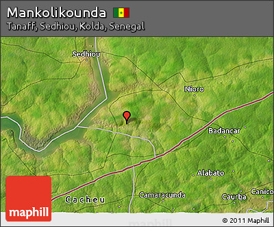 Satellite 3D Map of Mankolikounda