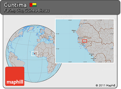 Gray Location Map of Cuntima