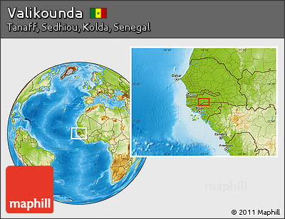 Physical Location Map of Valikounda