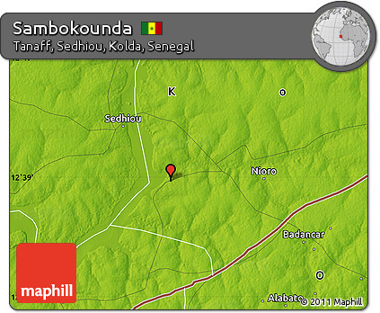 Physical Map of Sambokounda