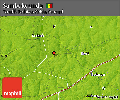 Physical Map of Sambokounda