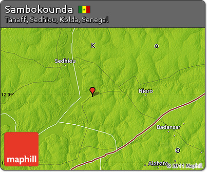 Physical Map of Sambokounda