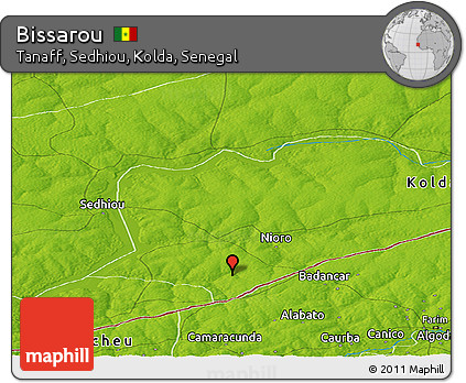 Physical Panoramic Map of Bissarou