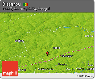 Physical Panoramic Map of Bissarou