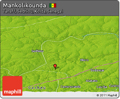 Physical Panoramic Map of Mankolikounda