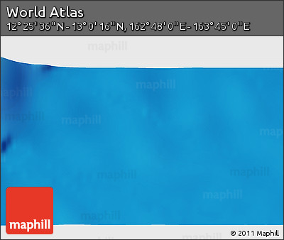 Physical 3D Map of the Area around 12° 42' 56" N, 163° 16' 30" E