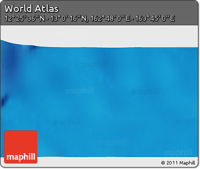 Physical 3D Map of the Area around 12° 42' 56" N, 163° 16' 30" E