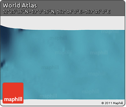 Satellite 3D Map of the Area around 12° 42' 56" N, 163° 16' 30" E