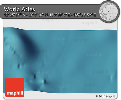 Satellite 3D Map of the Area around 12° 42' 56" N, 164° 58' 29" E