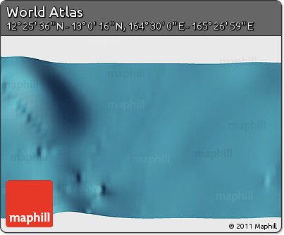 Satellite 3D Map of the Area around 12° 42' 56" N, 164° 58' 29" E