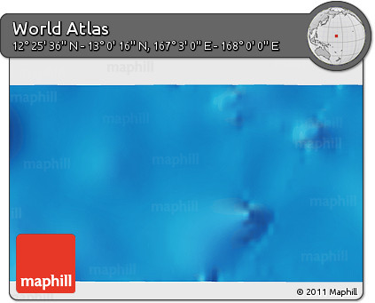 Physical 3D Map of the Area around 12° 42' 56" N, 167° 31' 30" E
