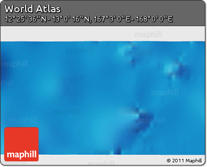 Physical 3D Map of the Area around 12° 42' 56" N, 167° 31' 30" E