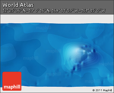 Political 3D Map of the Area around 12° 42' 56" N, 168° 13' 29" W
