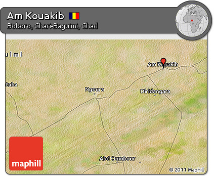 Satellite 3D Map of Am Kouakib