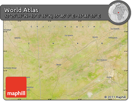 Satellite Map of the Area around 12° 42' 56" N, 16° 13' 30" E