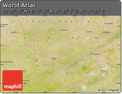 Satellite Map of the Area around 12° 42' 56" N, 16° 13' 30" E