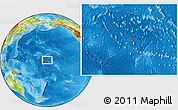 Physical Location Map of the area around 12° 42' 56" N, 172° 28' 29" W
