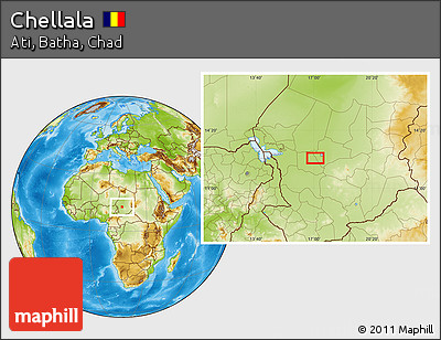 Physical Location Map of Chellala