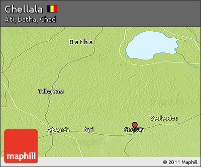 Physical Panoramic Map of Chellala