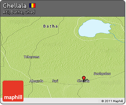 Physical Panoramic Map of Chellala