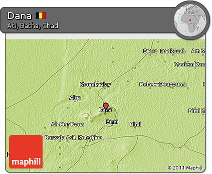 Physical 3D Map of Dana